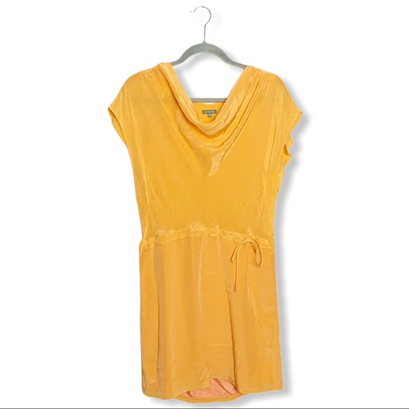 The Letter Silk Crepe Cowl Neck Dress Orange XS - Picture 2 of 6